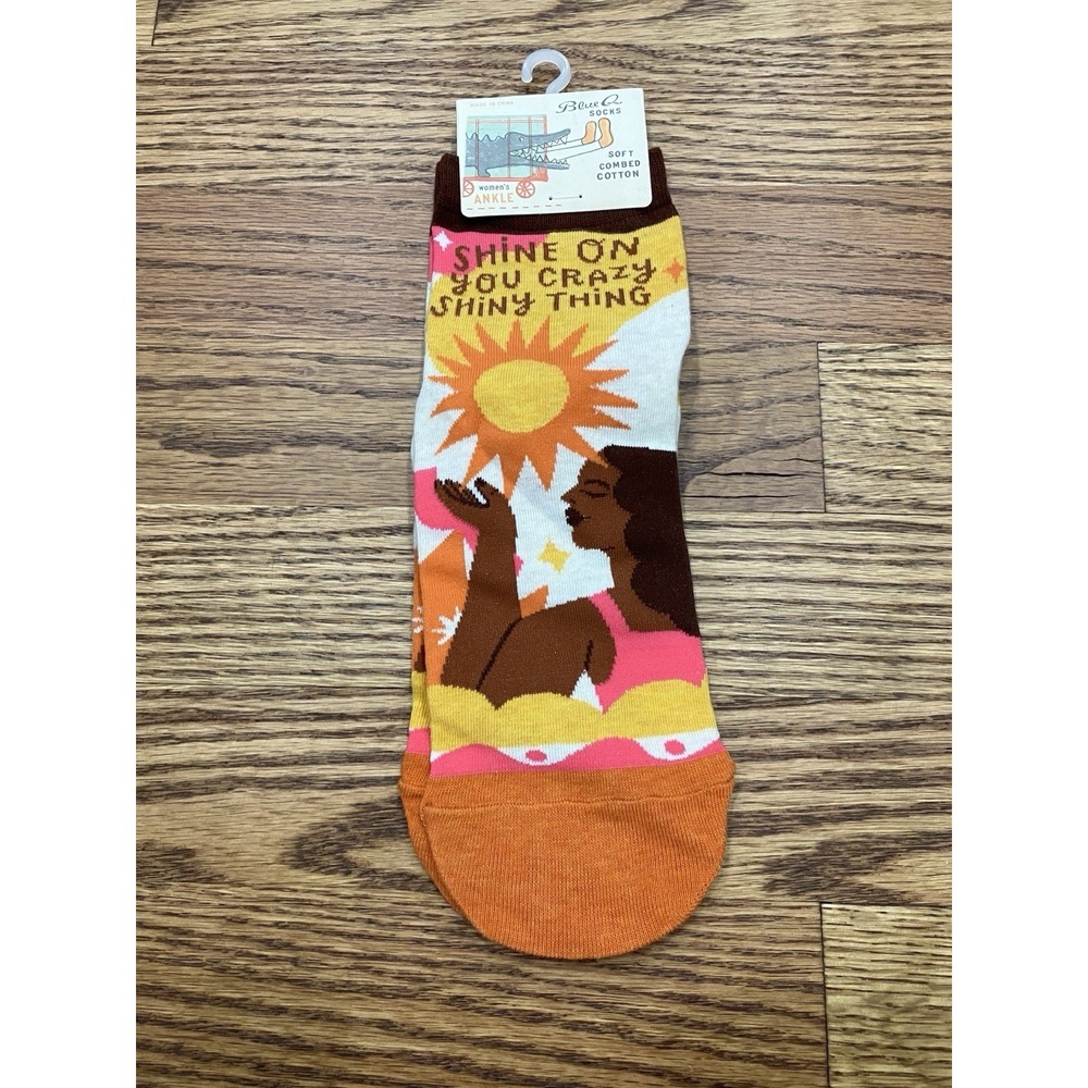 Blue Q "Shine On You Crazy Shiny Thing" Ankle Socks Women's Shoe Size 5-10 NWT